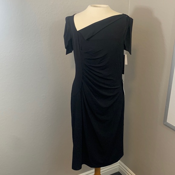 David Meister Dresses | Nwt David Meister Size 12 Blk Nordstrom Poly ,Spandex Blend | Color: Black | Size: 12